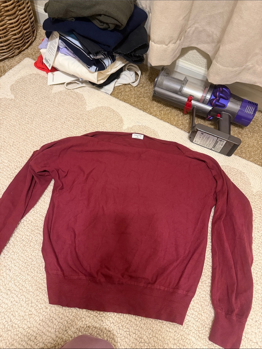 Women’s Maroon boatneck Sweater